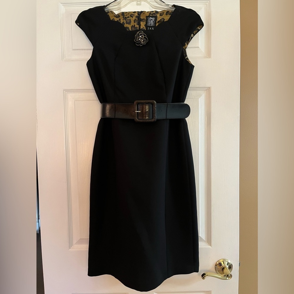 JAX/ women’s black/leopard dress, size 4